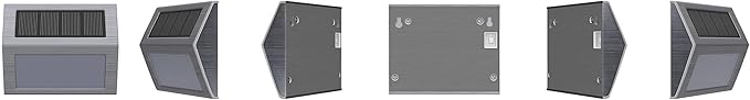 Solar Step Lights 2-Pack, Waterproof Wall