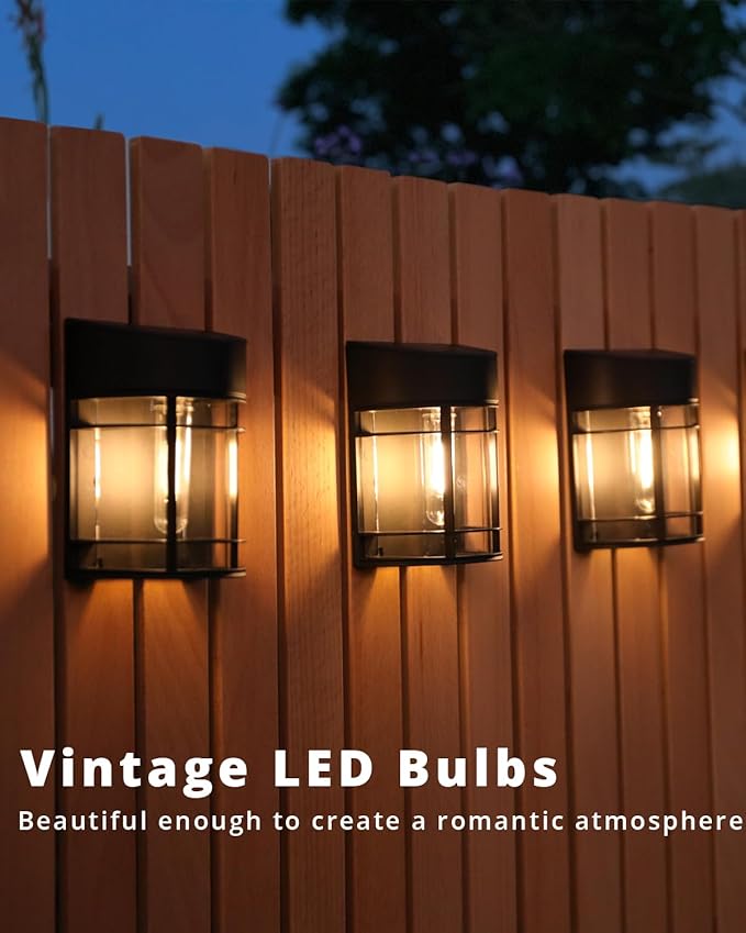 12-Pack Solar Gutter Lights, Outdoor LED