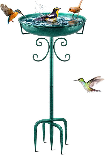 Freestanding Bird Bath, Heavy-Duty Metal