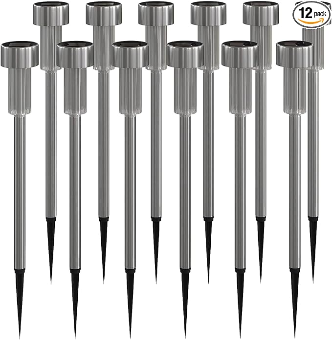 Solar Pathway Lights 12-Pack, Garden LED