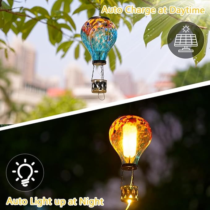 Courtyard Solar Patio Lanterns, Decorative Waterproof LED