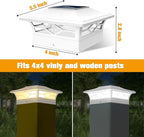 6-Pack Warm White Yard Post Cap Lights, Solar LED