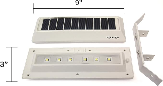 Touch Of ECO LITEAGENT PRO - Solar Dual Sided LED Post Light For Real Estate Signs, Business, Yard Sign Lighting - Includes Adjustable Sign Mounting Bracket
