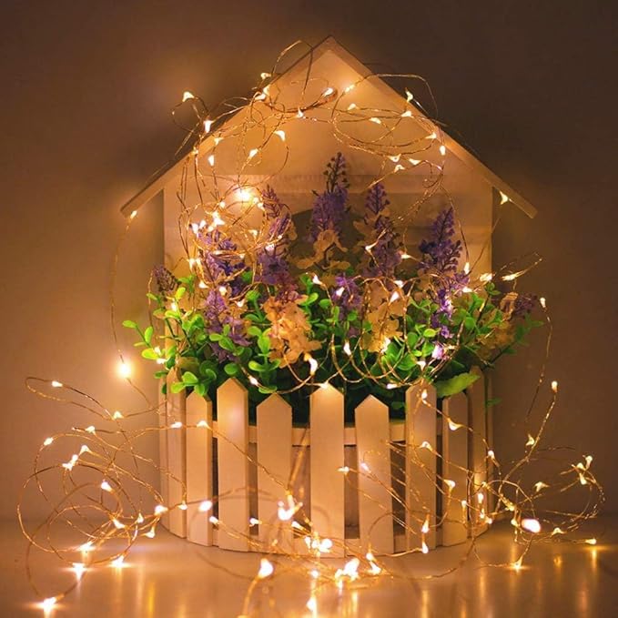 Twinkle Star 300LED 99FT Copper Wire String Lights Battery Operated 8 Modes Fairy Lights with Remote Waterproof Fairy String Lights for Outdoor Christmas Lights Wedding Party Decoration Warm White
