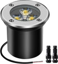 Warm White Flat Solar Garden Lights, Waterproof LED
