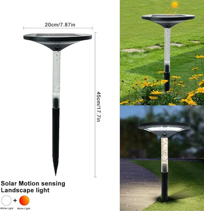 S NMT LED Garden Solar Pathway Lights，Outdoor Motion Sensor Landscape Lights for Garden Lighting, IP65 Waterproof Solar Spotlight for Yard