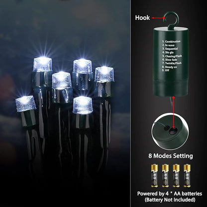 Christmas Porch String Lights, 66ft 200 LED Waterproof
