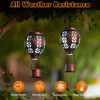 2-Pack Backyard Solar Lanterns, Waterproof LED Outdoor Lights