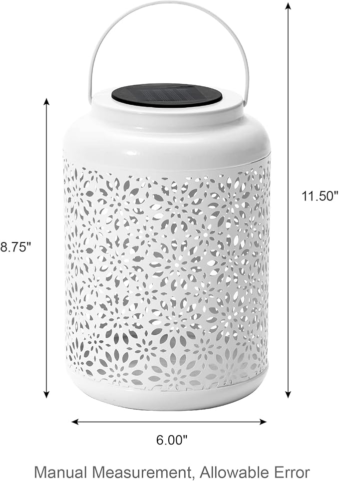 Flower Solar Lanterns, Waterproof LED Patio Lights