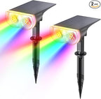 Solar Motion Sensor Landscape Spotlights 2-Pack, LED