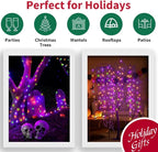 50 LED Halloween Twinkle Lights, 16ft Waterproof for Porch