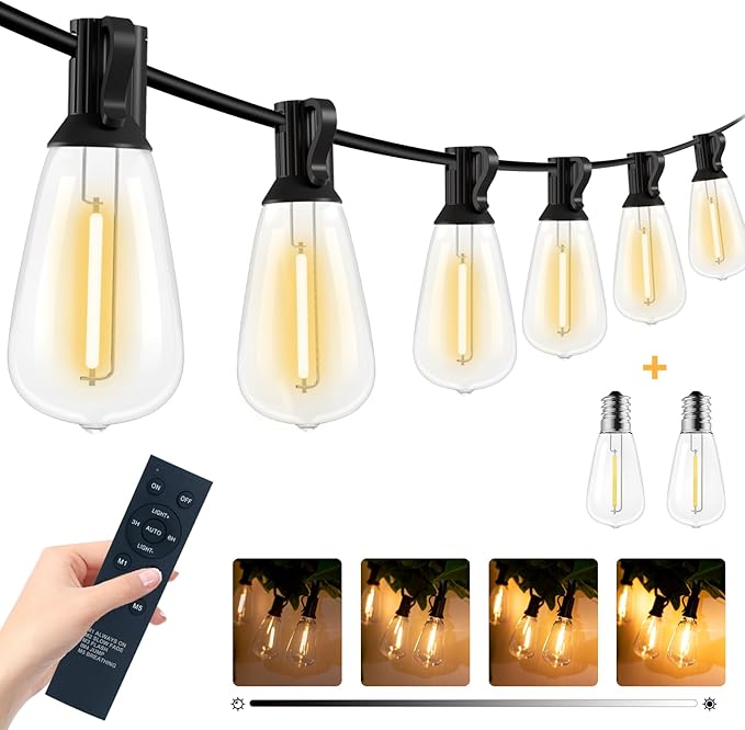 G40 Globe Patio Lights, 120ft LED Bulbs