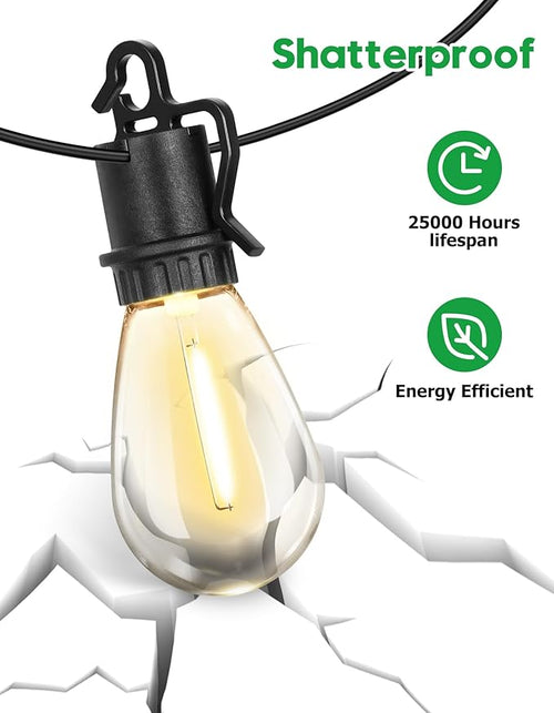100ft String Lights for Patio, Waterproof LED