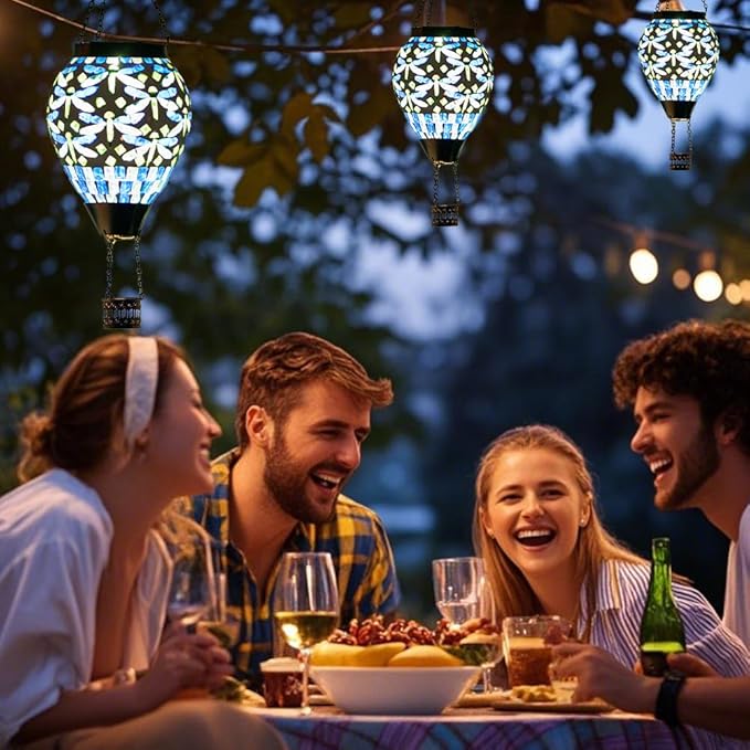 Solar Dragonfly Lanterns, Patio Hanging LED Decor