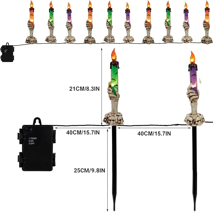 Battery Halloween Chain Lights, Timer