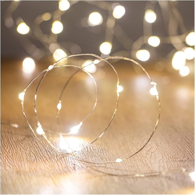 Christmas Fairy Lights, 8ft Battery Twinkle Lights