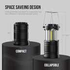 4-Pack Garden Solar Outdoor Lanterns, Metal Waterproof LED