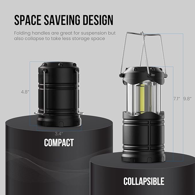 4-Pack Garden Solar Outdoor Lanterns, Metal Waterproof LED