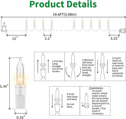 Christmas Fairy Lights, 6ft Battery Twinkle Lights