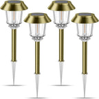 Solar Garden Path Lights 4-Pack, Waterproof