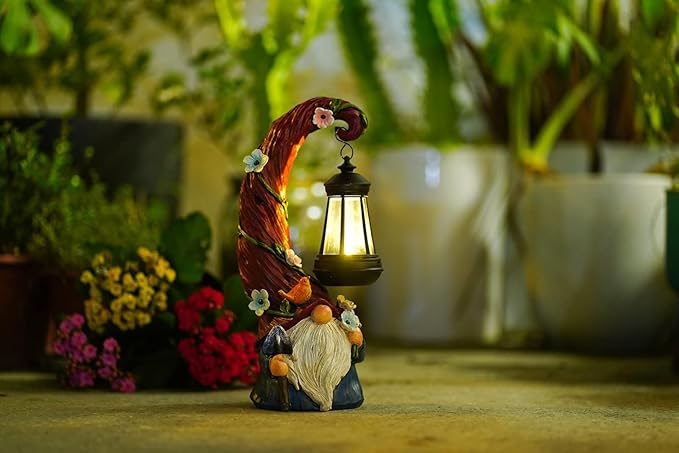 Solar Gnome Statue Light, Yard Decor