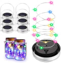 Solar Mason Jar Lights 6-Pack, 20 LED Fairy Firefly