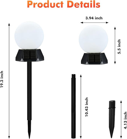 BlcTec Solar Pathway Lights Outdoor, Warm White Path Lights with 3-Sided Solar Panels, 18H Runtime, IP65 Waterproof, Auto On/Off for Patio, Garden, Lawn, Driveway, Yard, Landscape Decor, 6 Pack