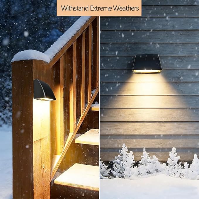 Arrownine Landscape Lighting Low Voltage Deck Lights 5W 12-24V,Outdoor Waterproof Fence Post Lights for Patio Stairs Yard Railings Wall Light Warm White Black Color 2 Packs