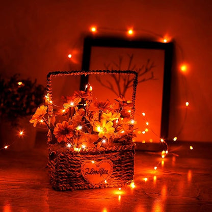 6-Pack 3ft Christmas LED String Lights, Waterproof Timer Lights