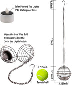 Courtyard Solar Hanging Lanterns 4-Pack, Metal Patio Decor
