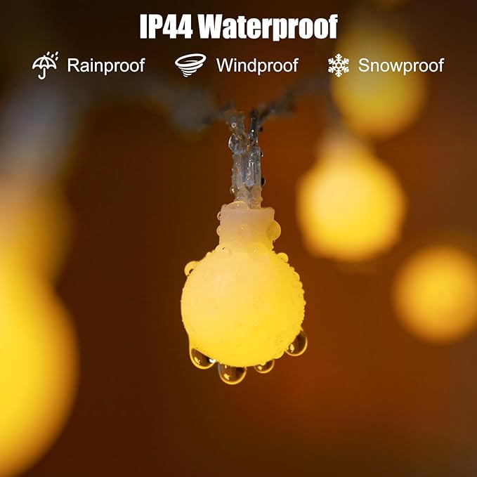 Christmas Yard String Lights 2-Pack, 120 LED Waterproof