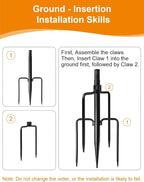 4-Pack Metal Light Poles for Patio, Heavy-Duty