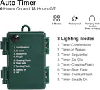 33ft Christmas LED String Lights, Waterproof Timer Lights