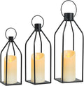 Hanging Solar Hanging Lanterns, Metal Backyard Decor