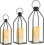 Hanging Solar Hanging Lanterns, Metal Backyard Decor