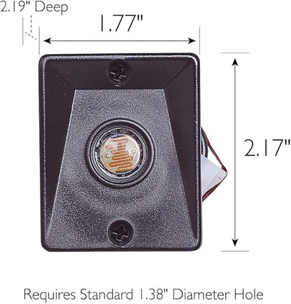 Design House Replacement Dusk to Dawn Sensor for Outdoor Pole Lights - Automatic On/Off Light Sensor for Outdoor Lighting – Steel Black, Design House 502146