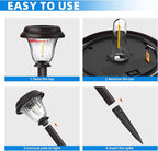 6-Pack Solar Pathway Lights, Waterproof LED Garden Lights
