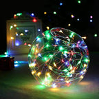 2-Pack 33ft Christmas LED String Lights, Waterproof Timer Lights
