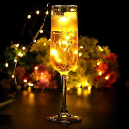 XINKAITE Waterproof LED Fairy String Lights Starry,Battery Operated String Lights no Timer for Indoor&Outdoor Decoration Wedding Christmas Holiday. (Warm White, 10Ft/2pc)