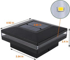 12-Pack Bright Solar Post Cap Lights for Yard, LED