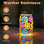 4-Pack Flower Solar Lanterns, Waterproof LED Backyard Lights