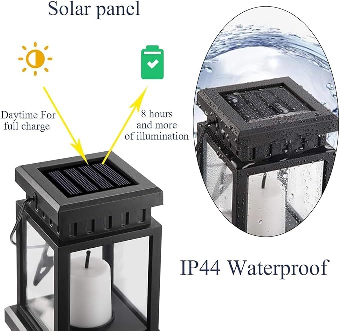 Garden Solar Lantern Set 8-Pack, Decorative Patio Lighting