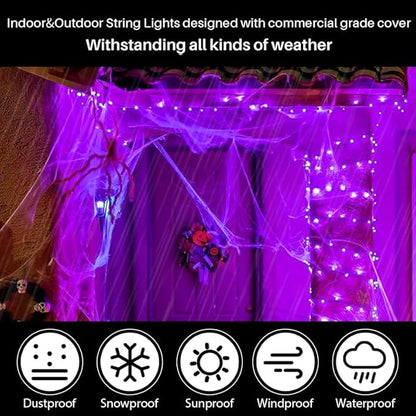 Halloween Porch String Lights, 18ft 50 LED Waterproof