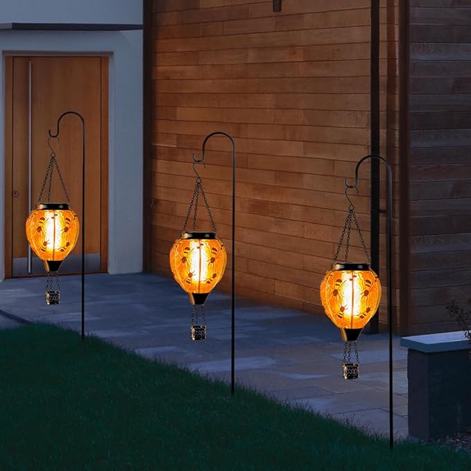 Bee Solar Hanging Lanterns, Classic Garden Decor