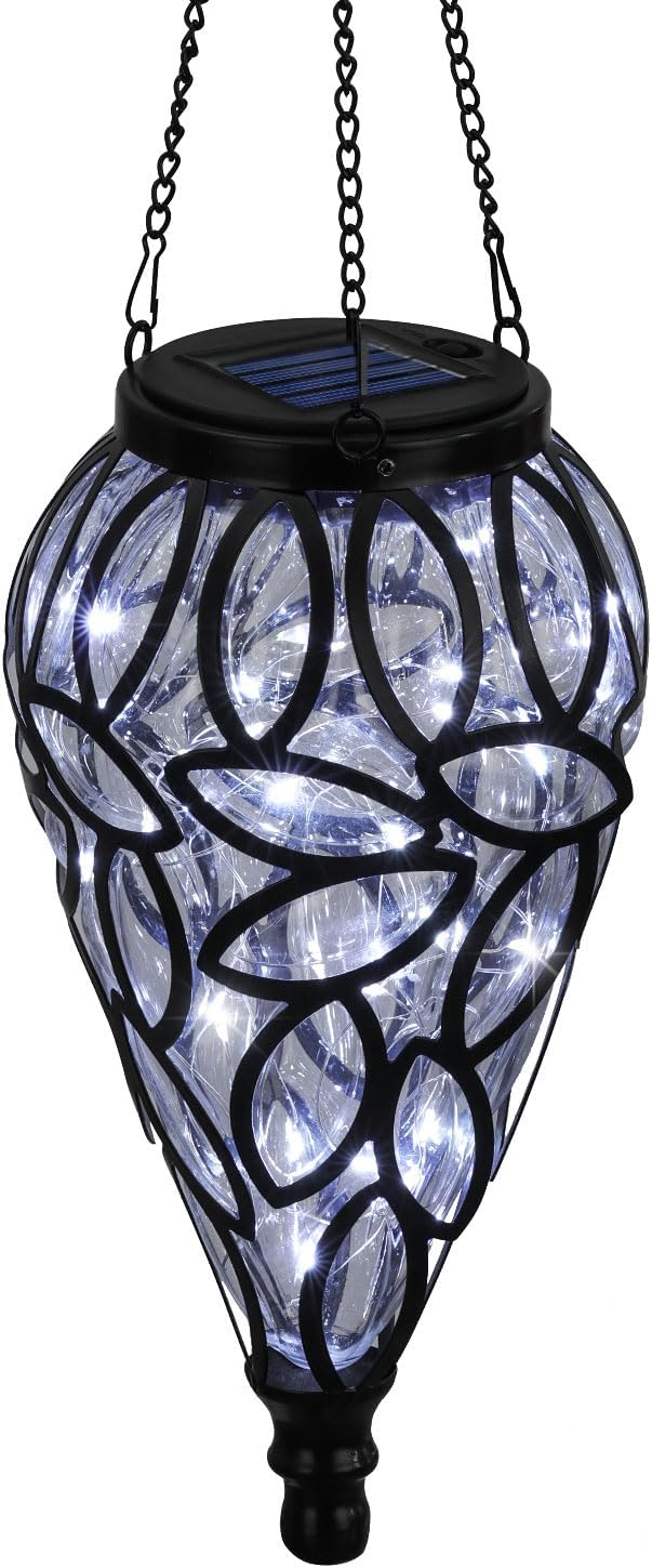Classic Courtyard Solar Lanterns for Garden, Waterproof LED