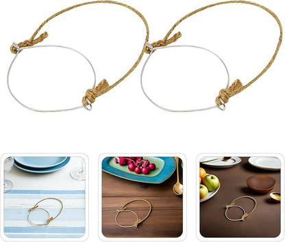 10pcs Mason Jar Hanging Handles with Stainless Steel Wire and 86mm Wide Mouth Jute Rope Grip for Solar Lights and Outdoor Decor