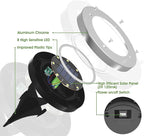 4-Pack Solar Ground Disk Lights, White Waterproof LED