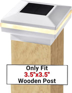 Solar Post Cap Lights 12-Pack, Waterproof LED