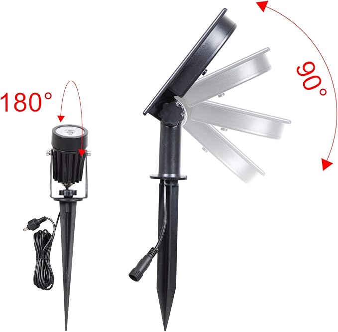 Solar Wall Spotlights, Waterproof
