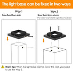 Black Solar Fence Post Caps 4-Pack, Patio LED